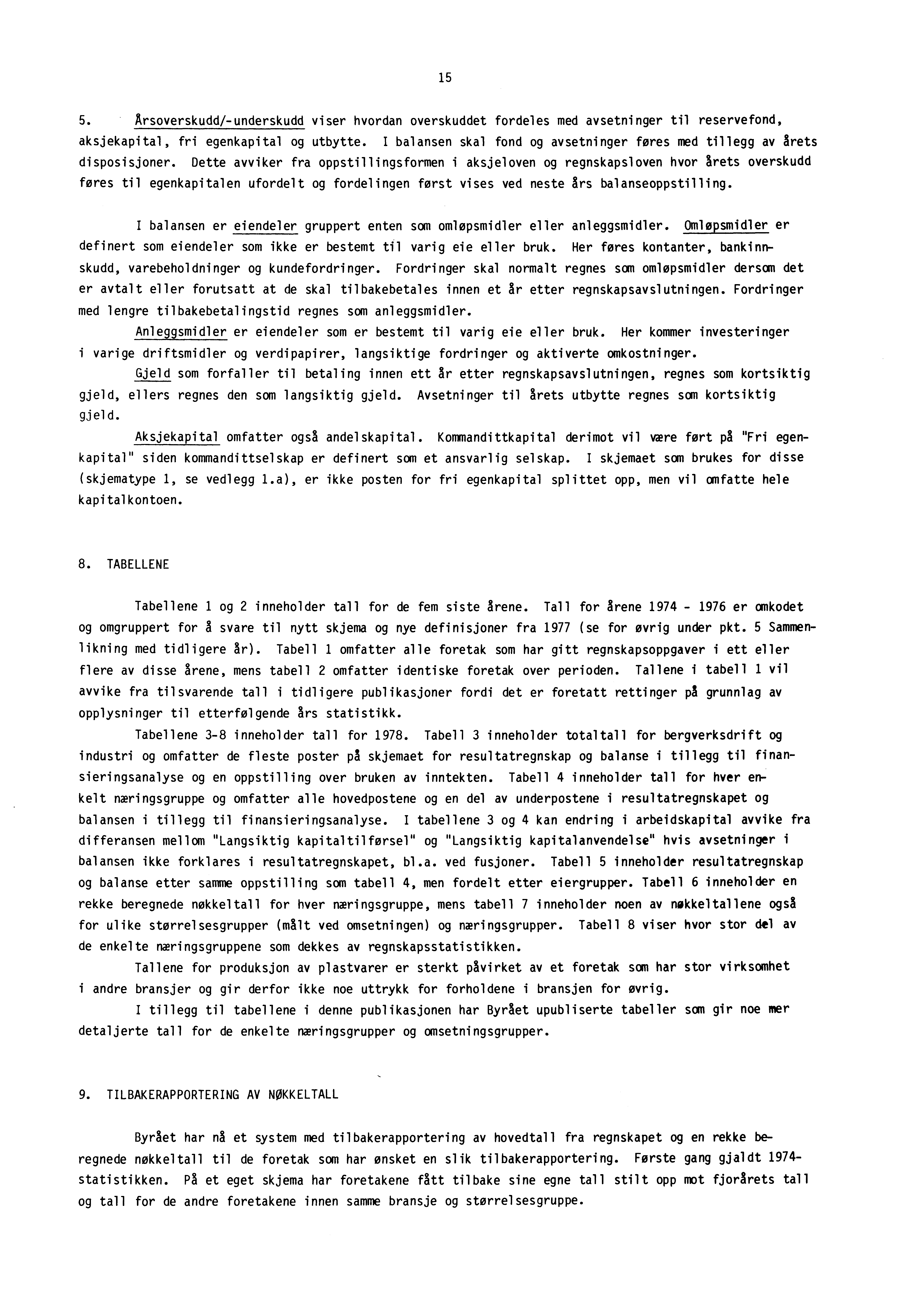 15 5. Arsoverskudd/-underskudd viser hvordan overskuddet fordeles med aysetninger til reservefond, aksjekapital, fri egenkapital og utbytte.