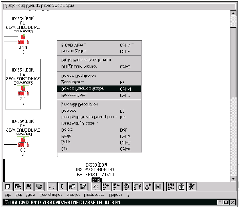 5 INTERBUS-grensesnitt Teste PCPforbindelsen Dersom du ønsker å teste PCP-forbindelsen til UFI, kan du bruke MONITOR-modusen til CMD-Tools.