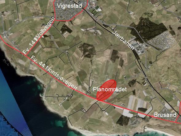 områdene er vist som LNF-områder i kommuneplan. Figur 1: Kartutsnitt som viser planområdets plassering Det ble meldt oppstart for planen 29. april 2016.