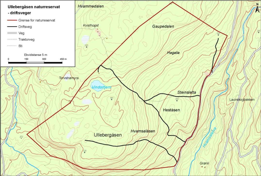 Fylkesmannen i Buskerud Forvaltningsplan for Ullebergåsen naturreservat 28 benyttes.