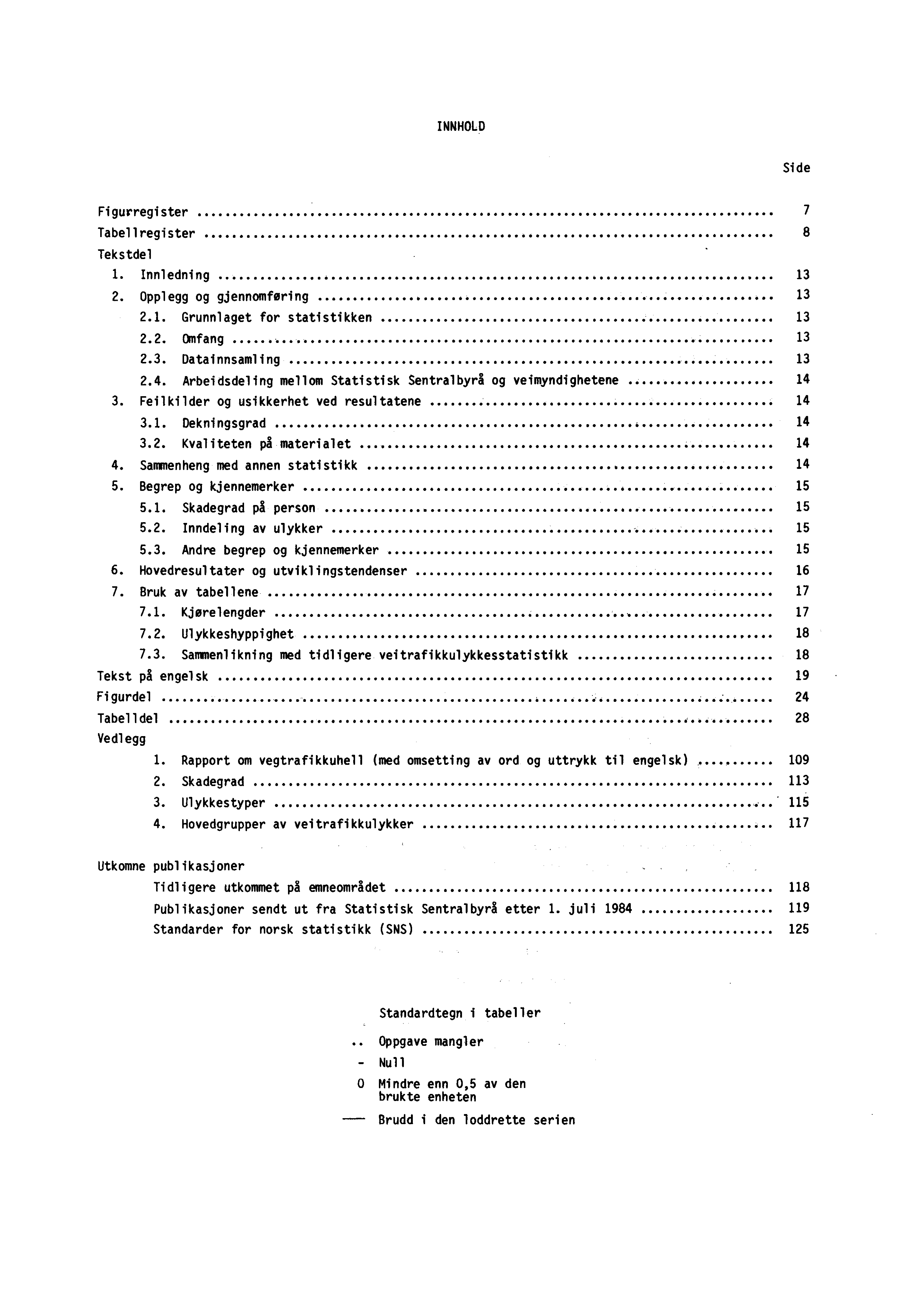 INNHOLD Side Figurregister 7 Tabellregister 8 Tekstdel 1. Innledning 13 2. Opplegg og gjennomføring 13 2.1. Grunnlaget for statistikken 13 2.2. Omfang 13 2.3. Datainnsamling 13 2.4.