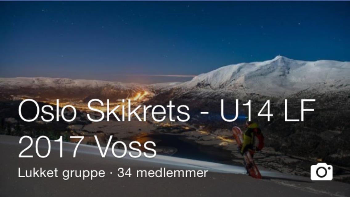 Oslo Skikrets - informasjonskanal Facebook-gruppen Oslo Skikrets U14 LF 2017 Voss blir brukt som informasjonskanal før og under arrangementet Søk den frem og