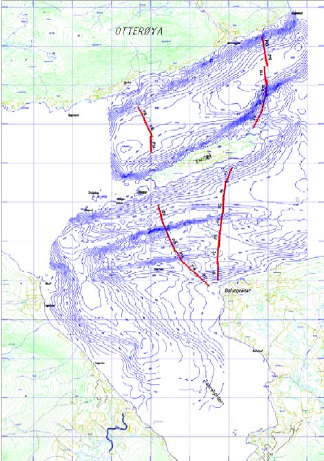 3. Tautra I området rundt Tautra er det utført seismikk i to omganger. Rapportene finnes i følgende rapporter: Refleksjonsseismisk kartlegging i Mifjorden og Tomrefjorden, Møre og Romsdal.