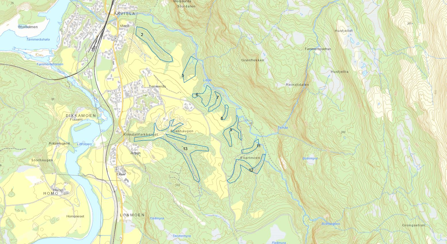 Bakgrunn og metode På oppdrag for NVE har Jon T. Klepsland i BioFokus foretatt en naturfaglig undersøkelse av utvalgte ravinedaler i området Tømmerås-Svartmoen-Ekker sør for Grong sentrum.