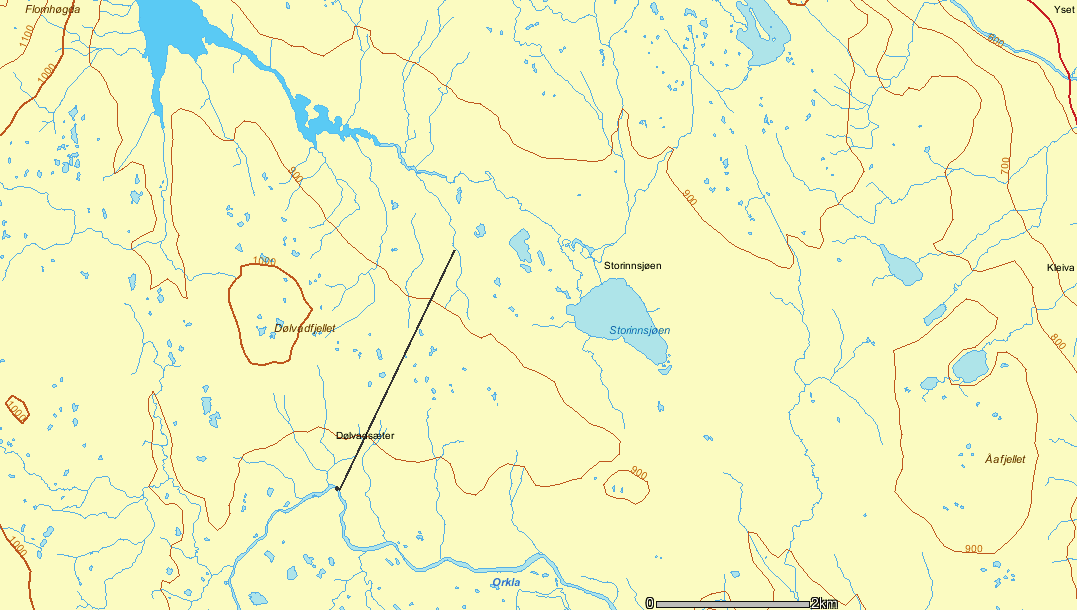 skjønnsretten (Orkdal herredsrett) ble det i juli 1982 registrert én ørekyt i Orkla ved Nåva (Andersen og Langeland 1982).