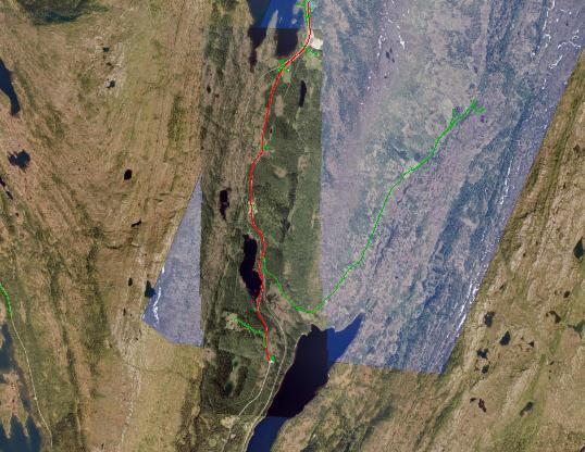 4 Beskrivelse av planområdet, eksisterende forhold 4.1 Beliggenhet Ortofoto med dagens vegsituasjon i planområdet. 4.2 Dagens arealbruk og tilstøtende arealbruk Planområdet strekker seg fra Nordlandsporten i sør til Majahaugen i nord.