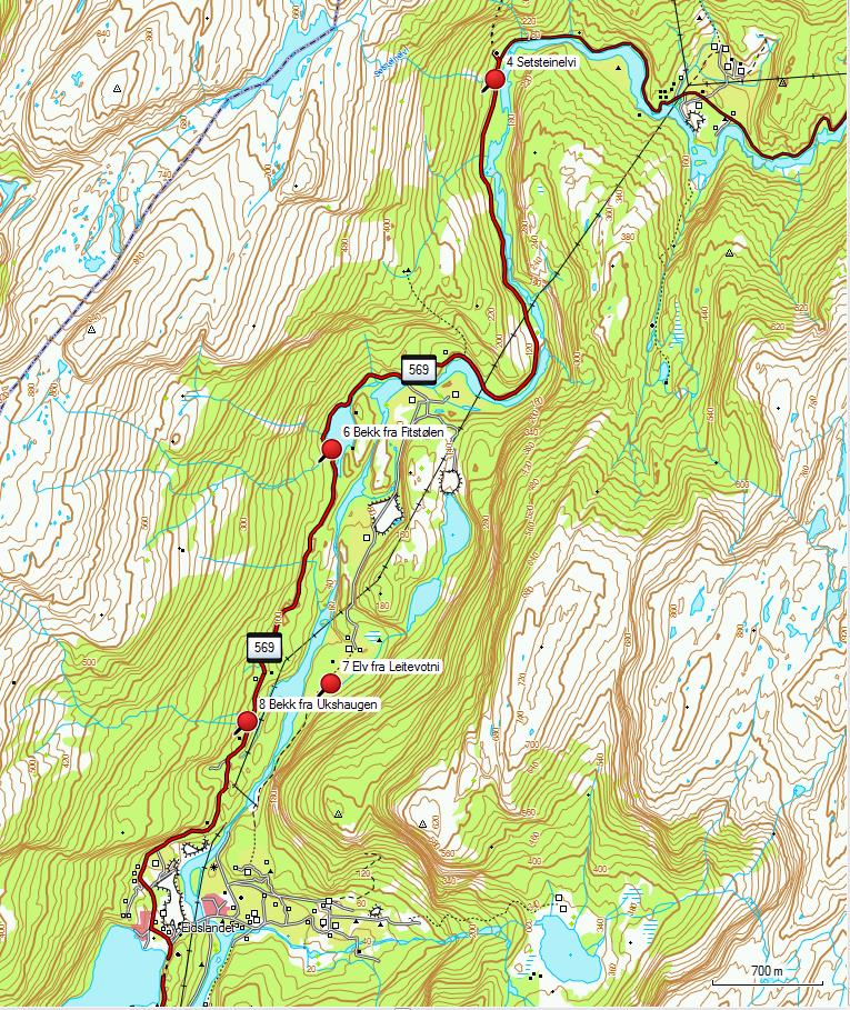 De fire sideelvene til Ekso karakteriseres som «små, svært kalkfattige og svært klare elver i klimasone «skog» på Vestlandet», type RN-5a i henhold til «Veileder 02:2013 Klassifisering av