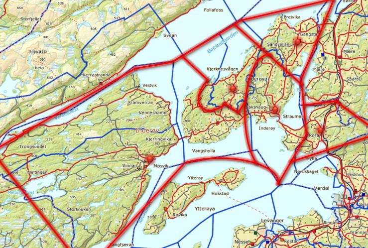 3 Utøy slås sammen med Mosvik og Lyngstad En slik sammenslåing medfører at Inderøy kommune får 5 skolekretser med barneskoler på Sakshaug, Røra, Sandvollan, Lyngstad og Mosvik. 3.1.