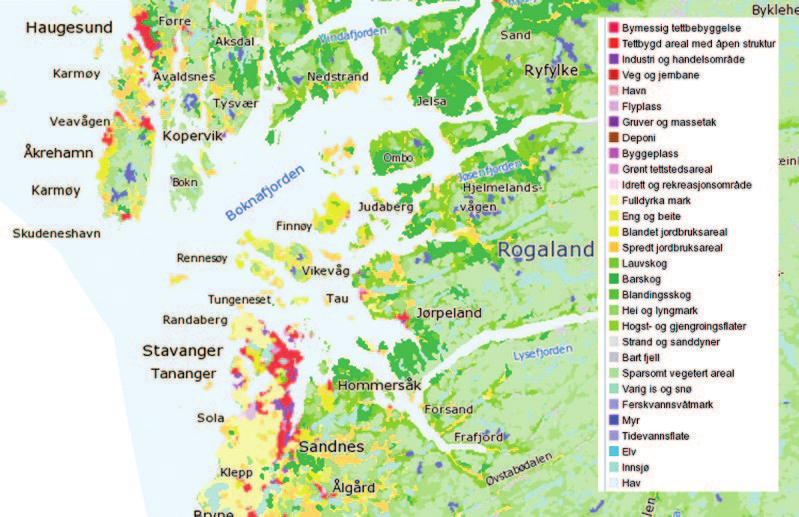 Eva Solbjørg Flo Heggem Figur 3: Eksempel på CLC kartdata (bildet er tatt fra http:\\kilden.skogoglandskap.no) Et korrigert CLC2000-datasett.