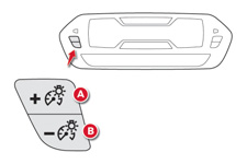 Kontroll under kjøring 1 Gjør det mulig med en manuell tilpassing av lysstyrken i instrumentbordet og i berøringsskjermen, avhengig av