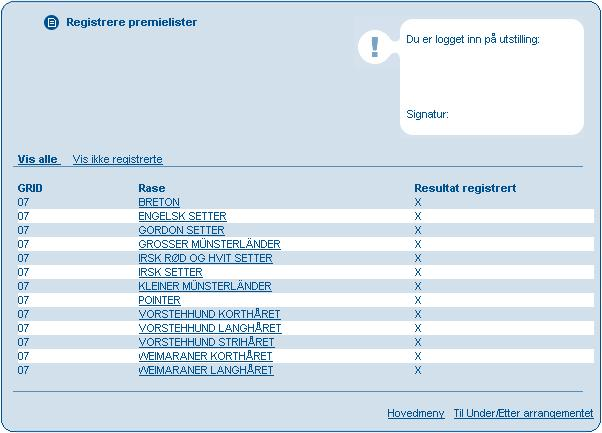 Etter Arrangementet Meny