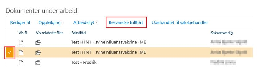 FULLFØRE OG RETURNERE ET DOKUMENT Når du er ferdig med å skrive sakkyndigdokumentet og har sjekket dokumentet inn i 360, er neste steg å returnere saken til saksbehandler.