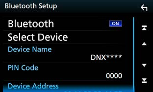 Tilkobling av Bluetoothenheten 1 Trykk på [Speaker Device] (høyttalerenhet) i skjermbildet Bluetooth SETUP.