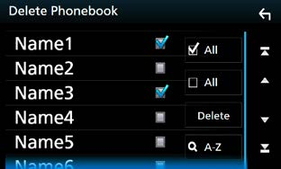 Bluetooth-styring Telefonbokoverføring Du kan overføre telefonboken til Bluetoothsmarttelefonen via PBAP. 1 Trykk [ ]. 2 Trykk på [Edit] (rediger). 3 Trykk på [Delete Phonebook] (slett telefonbok).