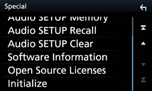 Konfigurere Spesiell konfigurering Du kan konfigurere spesialparametre. 1 Trykk på <MENU>-knappen (Meny)/ volumknappen. Oppsprettmenyen vises. 2 Trykk [SETUP]. Menybildet SETUP vises.