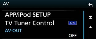 Konfigurere Konfigurer AV Du kan angi AV-parametre. 1 Trykk på <MENU>-knappen (Meny)/ volumknappen. Oppsprettmenyen vises. 2 Trykk [SETUP]. Menybildet SETUP vises. 3 Trykk på [AV] (audio/video).
