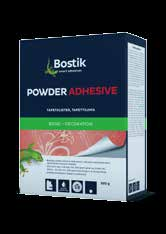 POWDER ADHESIVE TAPETKLISTER I FLAKFORM Powder Adhesive er et tapetklister i flakform basert på stivelse.