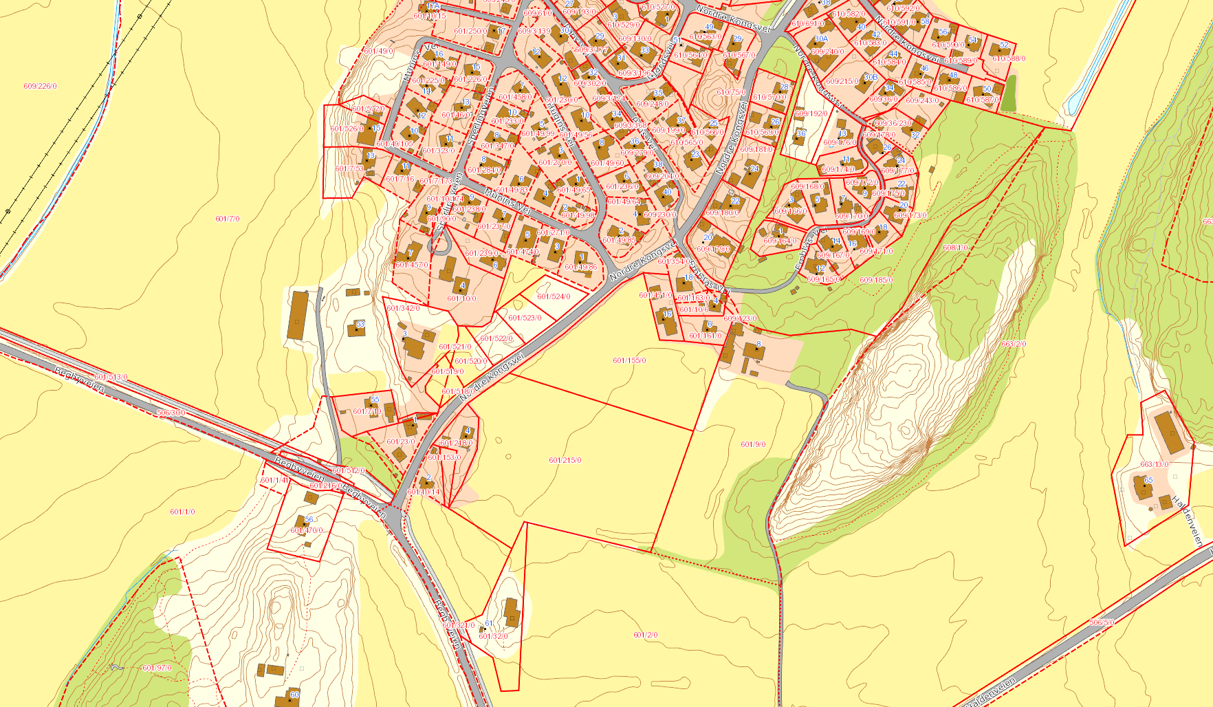 Fjell Fjell Planområde Ca. helning 1:23, 3-4 m høydeforskjell N Ca. 100 m Rev. Beskrivelse Dato Tegn. Kontr. Godkj.