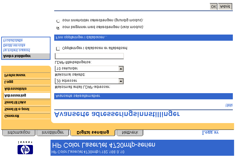 Digital sending Avanserte adresseringsinnstillinger Illustrasjonen og tabellen nedenfor beskriver hvordan du bruker Avanserte adresseringsinnstillingersiden.