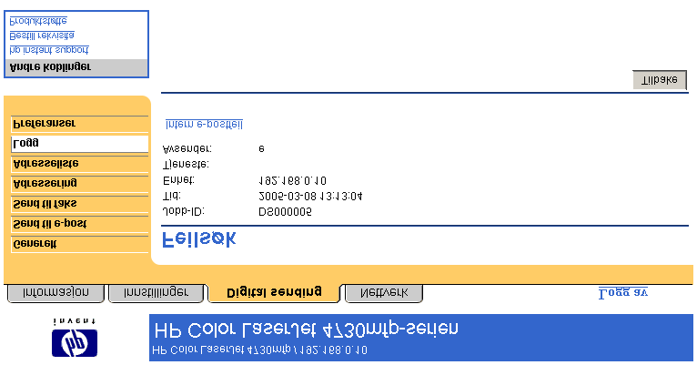 Digital sending Preferanser Bruk Preferanseinnstillinger-siden til å konfigurere generelle innstillinger