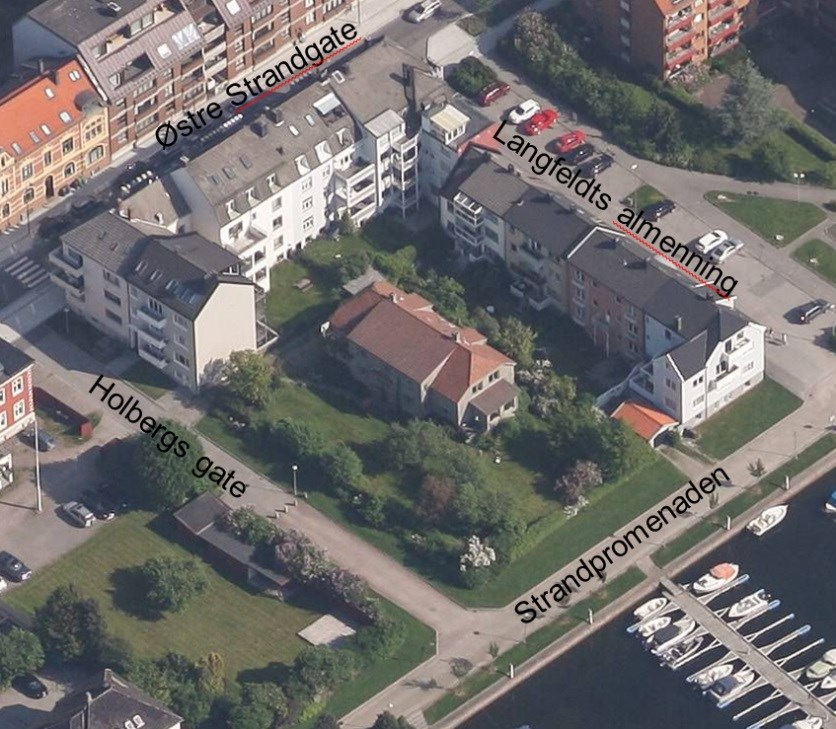 2016 Kvartal 58 del av - detaljregulering - sluttbehandling Planen omfatter den vestre delen av Kvartal 58, som ligger mellom Strandpromenaden, Holbergs gate, Østre Strandgate og Langfeldts