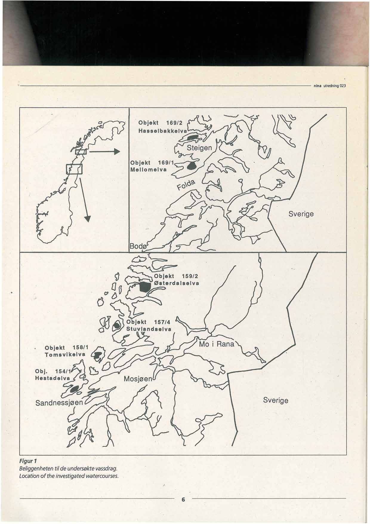 nina utredning023 Objekt 169/2 Hasselbakkelva tr, St, M1I.1 I IIi Steigen Objekt 169/1 Mellomelva o\624.
