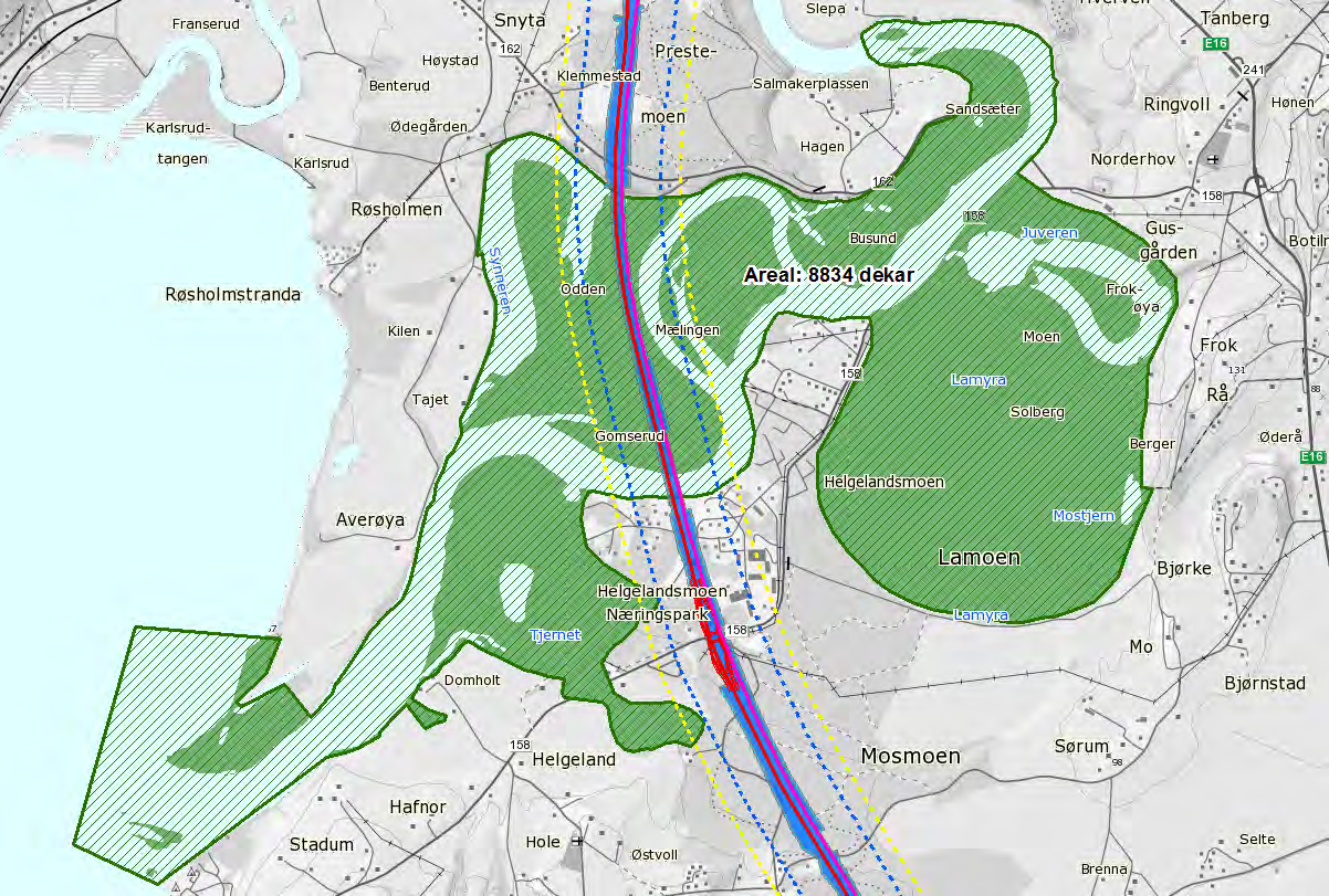 59 av 163 avgrensningen kan fange opp viktige leveområder og forflytningskorridorer for eksempel for fugl i de nedre deler av Storelva.