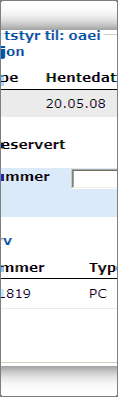 Tast deretter inn brukernavnet til den som skal låne utstyr, trykkk