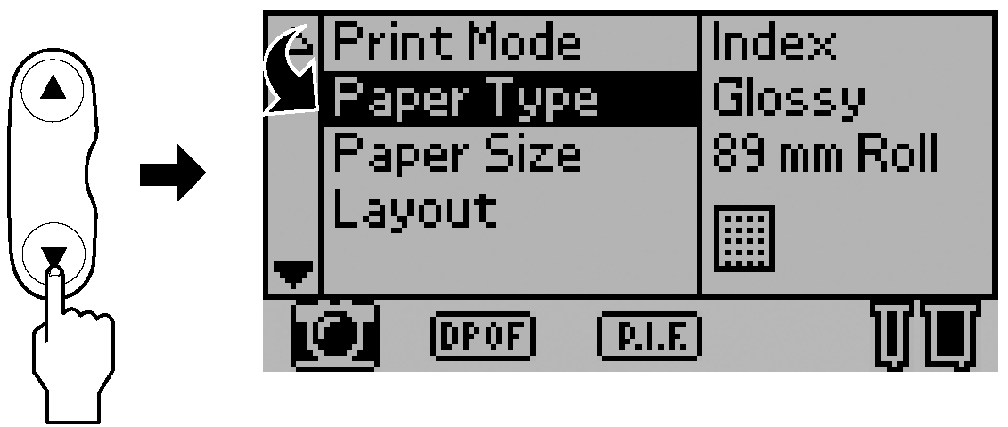 2. Trykk u eller d for å velge Paper Type (Papirtype) og