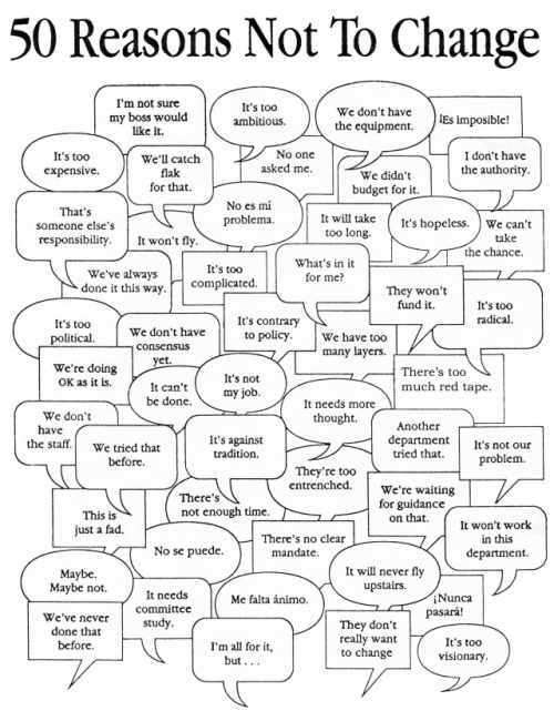 Contandriopoulus et al 2014: the multiple causal pathways between performance measures use and effects http://13c4.wordpress.com/2007/02/24/50-reasons-not-to-change/ 1. Selection 2.