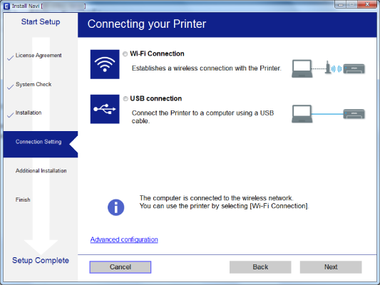 Nettverksinnstillinger Windows Velg tilkoblingstypen