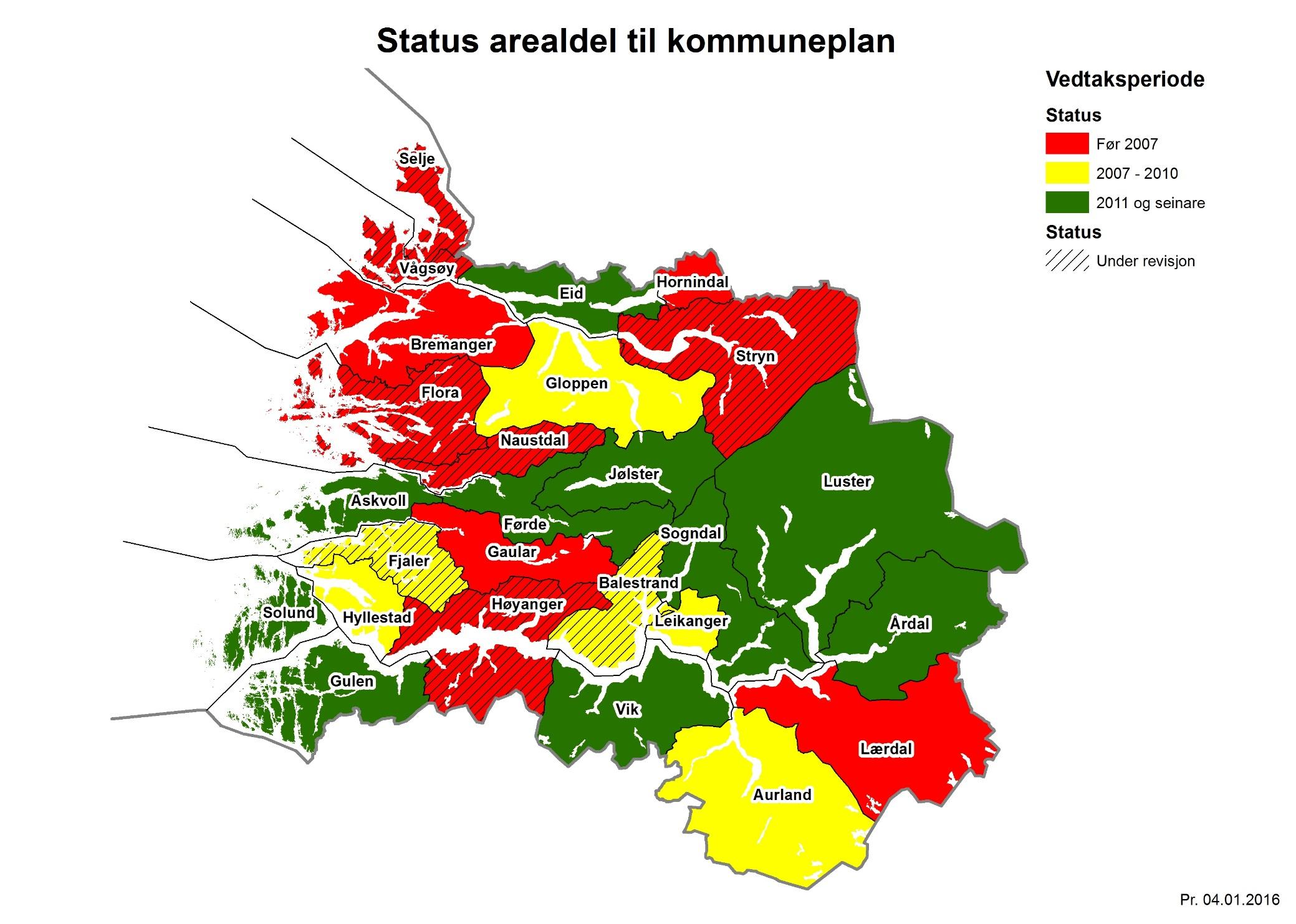 Arealdelen til kommuneplanen er overordna, og kan ev. ha delplanar.