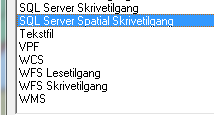 OGC-støtte: WinMap-databaser i Oracle, SQL og PostGIS er åpne og tilgjengelig fra