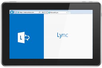 Lync 2013 5 Lync Web App Med Lync Web App kan brukere av PC og Mac delta i et Lync-møte gjennom nettleseren, og de får full funksjonalitet.