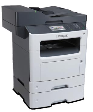 Lexmark XM1140, XM1145 og XM3150 Funksjoner 2 3 1 5 4 7