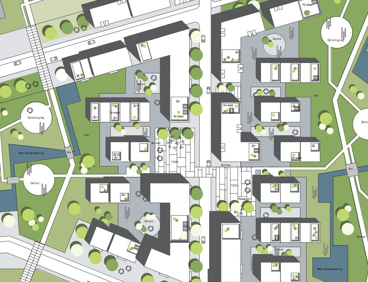82 Stavangers kommuneplan for 2010-2025 inneholder retningslinje om 5 etasjes bebyggelse langs kollektivaksene og 4 etasjer for rene boligprosjekter andre steder.