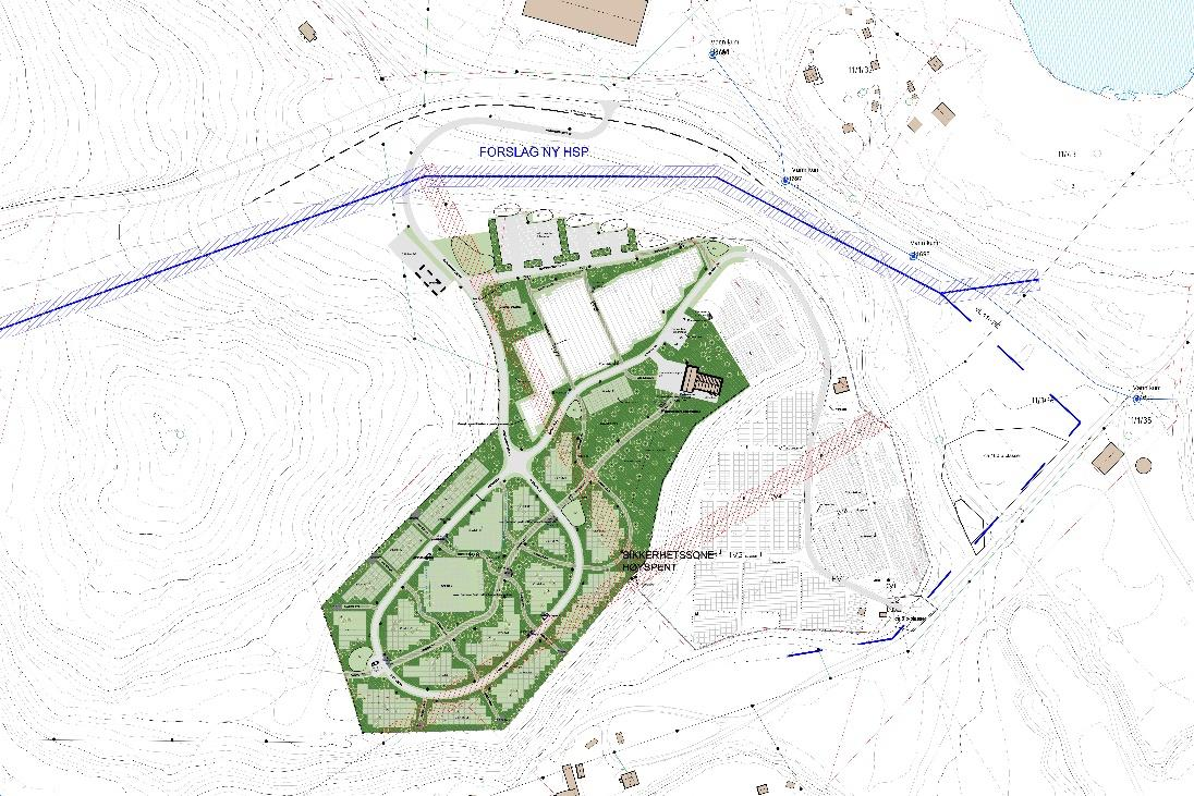 21 Det har vært et mål å utvide kirkegården så mye som mulig. Samtidig skaper naturlige terrengformer i landskapet naturlige avgrensninger for hva som er mulig å utnytte til kirkegårdsformål.