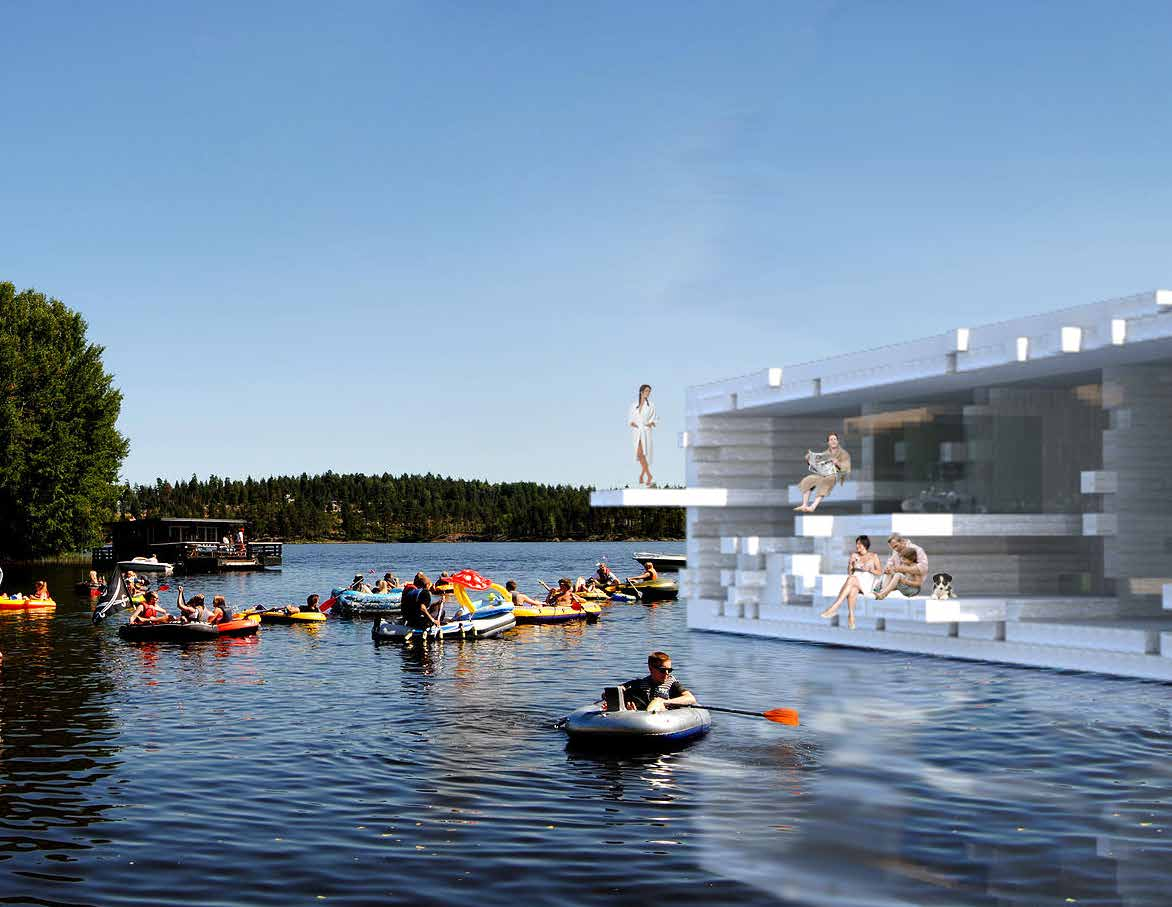 Temporære ativiteter på Ørje bringer The Floating Lodge til stedet 9 Floating Lodge ankommer Ørje Ørje har i dag en rekke arrangementer som tiltrekker seg en stor gruppe mennesker.