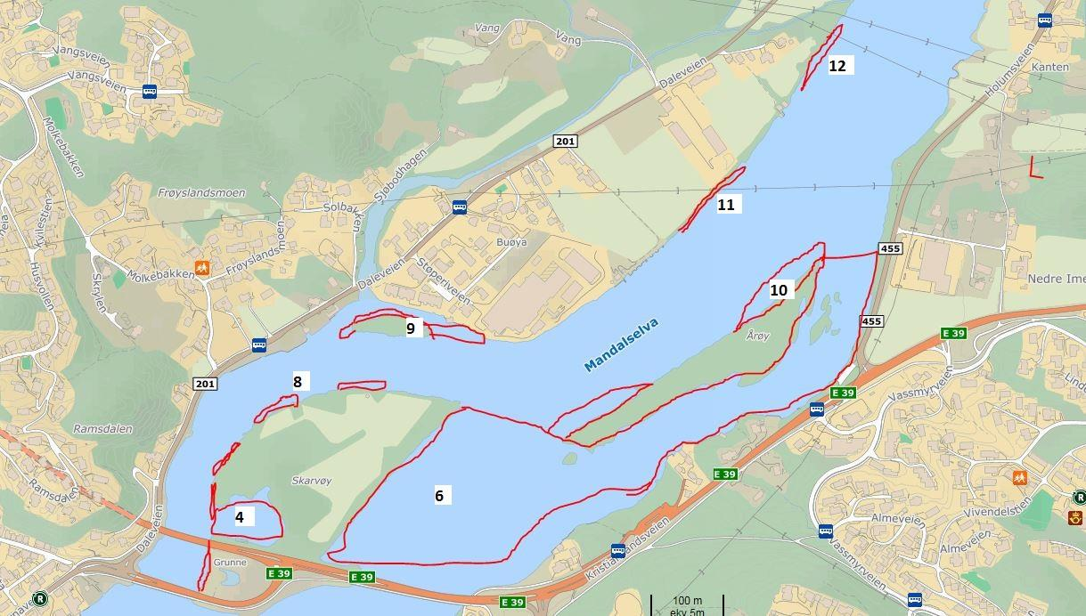 Eksempel nedenfor er hentet fra målinger utført oktober 2016; Foto: Skanska AS