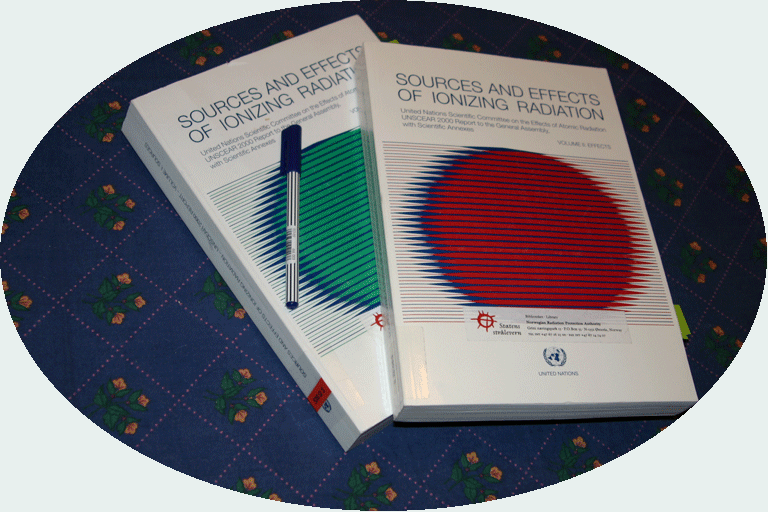 United Nations Scientific Committe on the Effects of Atomic Radiation (UNSCEAR) UNSCEAR, etablert i 1955 Vurderer all tilgjengelig litteratur innen kilder for ioniserende stråling og biologiske