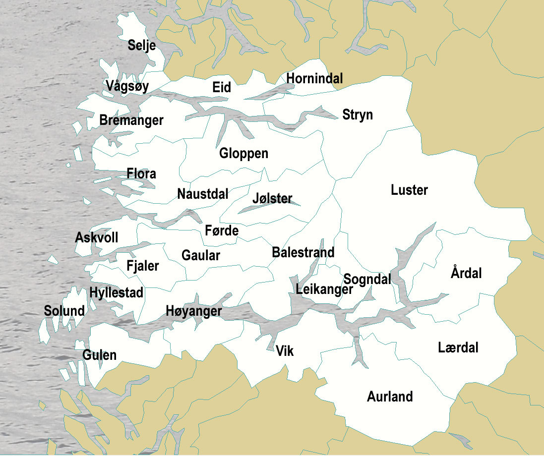 10 Kommunesider Sogn og Fjordane Kommuneoversikt: Kommunenr Kommunenavn Kommunenr Kommunenavn Kommunenr Kommunenavn 1401 Flora 1421 Aurland 1433 Naustdal 1411 Gulen 1422 Lærdal 1438 Bremanger 1412