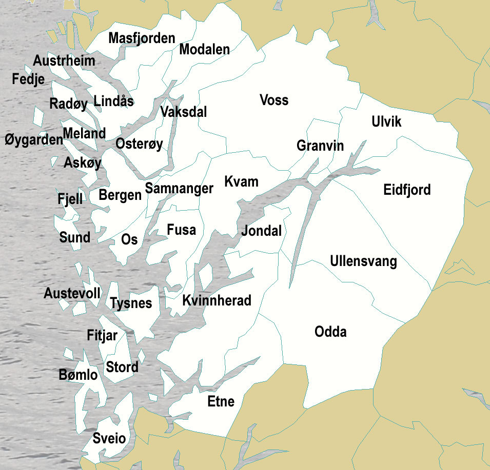 9 Kommunesider Hordaland Kommuneoversikt: Kommunenr Kommunenavn Kommunenr Kommunenavn Kommunenr Kommunenavn 1201 Bergen 1232 Eidfjord 1247 Askøy 1211 Etne 1233 Ulvik 1251 Vaksdal 1216 Sveio 1234