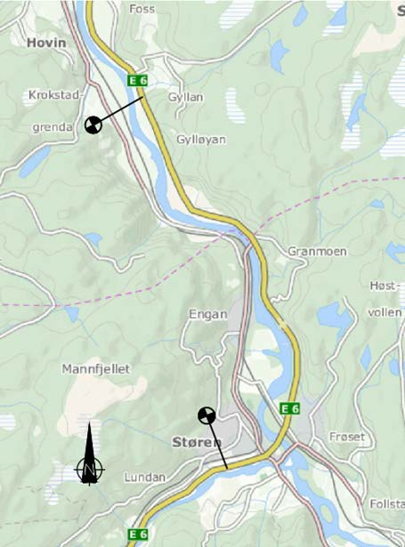 E6 Prestteigen - Gyllan Hva skal planlegges? Planområdet fra Prestteigen til Gyllan er ca.