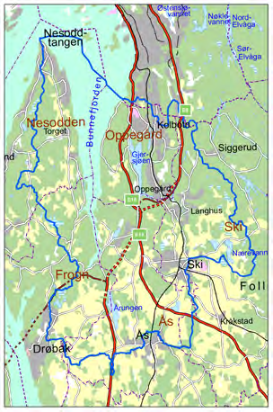 Gjersjøvassdraget) Regionale