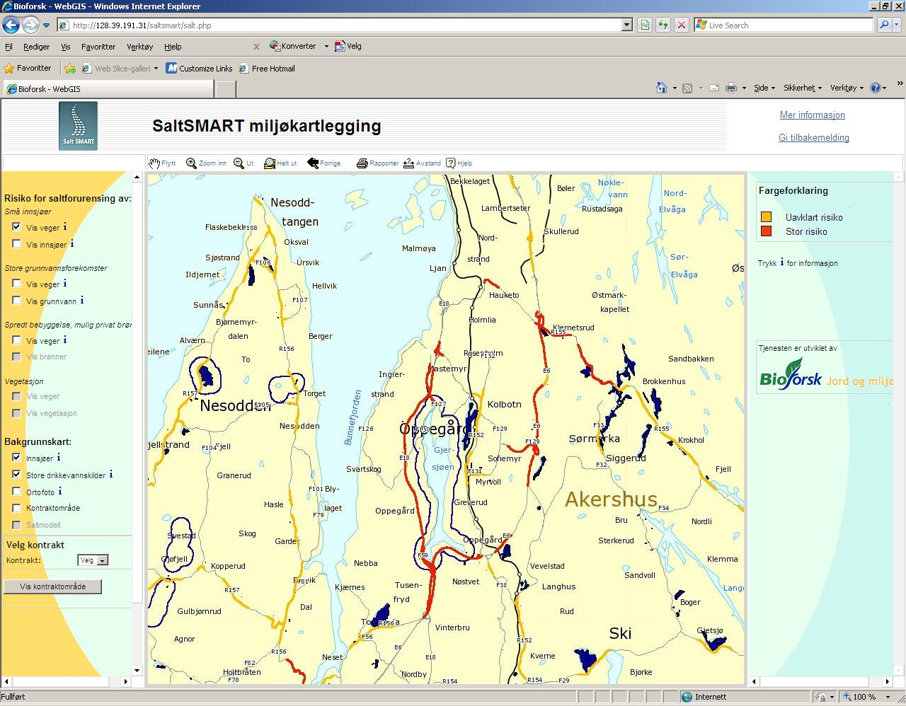 Kartverktøy med risikovurdering