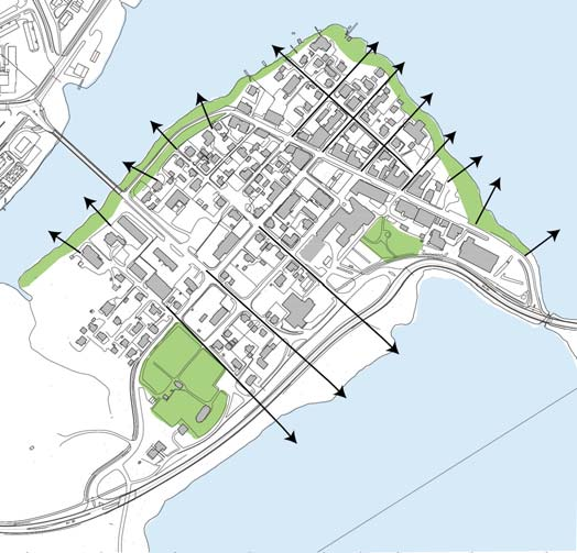 Slike enkeltanlegg vil gi variasjon, spenning og opplevelse samtidig som de defi nerer retninger, områder og møtesteder / knutepunkter.