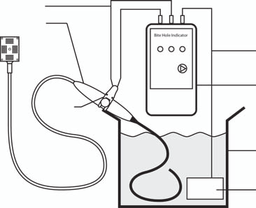 Ikke bestått Det ble funnet et bitehull i transduserarrayet. Avslutt testprosedyren for bitehull. Ikke bruk transduseren.