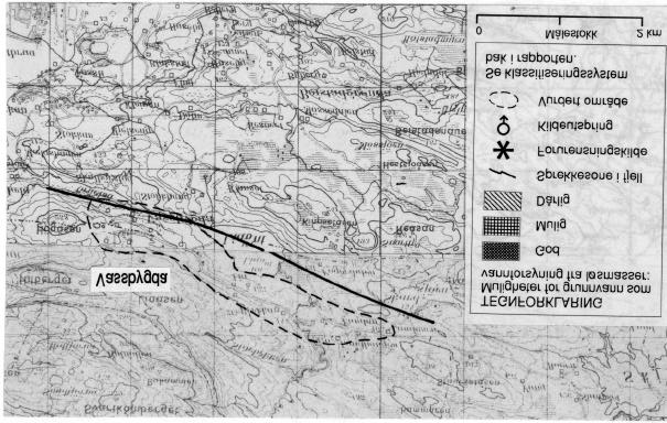 Fig.1. Utsnitt av kartblad (M711) 1621-I Stjørdal og 1622-II Frosta. Det er ikke registrert muligheter for større grunnvannsuttak fra løsmasser.