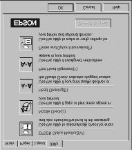 Bruke EPSONs hjelpeprogrammer for skriveren Med EPSONs hjelpeprogrammer for skriveren kan du foreta noe vedlikehold fra skjermen. I Windows 95 kan du også sjekke gjeldende skriverstatus.