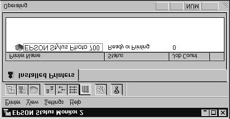 Bruke EPSON Status Monitor 2 (kun for Windows 95) Hvis du har installert hjelpeprogrammet Status Monitor (se side 2-14), kan du få detaljerte opplysninger om skriverstatus.